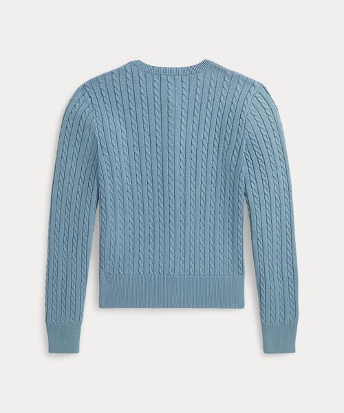 POLO RALPH LAUREN CHILDRENSWEAR(ポロ ラルフ ローレン チルドレンズウェア)の「Polo ベア ミニケーブル コットン カーディガン(カーディガン/ボレロ・キッズ・ブルー系5・L/M/S/XL)」の4枚目の写真