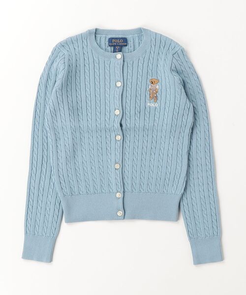 POLO RALPH LAUREN CHILDRENSWEAR(ポロ ラルフ ローレン チルドレンズウェア)の「Polo ベア ミニケーブル コットン カーディガン(カーディガン/ボレロ・キッズ・ブルー系5・L/M/S/XL)」の3枚目の写真