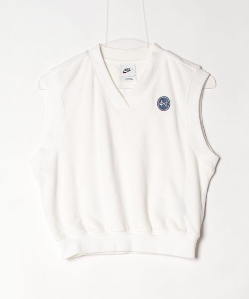 NIKE(ナイキ)の「NIKE W NSW CHLL TRRY TWL TANK IF0574(タンクトップ・メンズ・ホワイト/ネイビー・S/M)」の1枚目の写真
