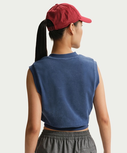 NIKE(ナイキ)の「NIKE W NSW CHLL TRRY TWL TANK IF0574(タンクトップ・メンズ・ホワイト/ネイビー・S/M)」の10枚目の写真