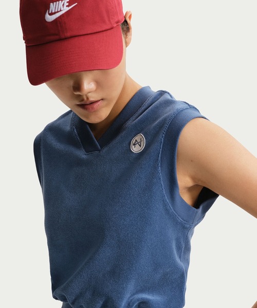 NIKE(ナイキ)の「NIKE W NSW CHLL TRRY TWL TANK IF0574(タンクトップ・メンズ・ホワイト/ネイビー・S/M)」の11枚目の写真