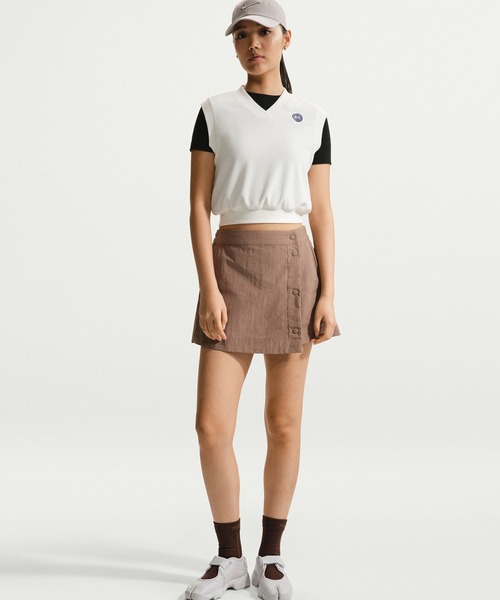 NIKE(ナイキ)の「NIKE W NSW CHLL TRRY TWL TANK IF0574(タンクトップ・メンズ・ホワイト/ネイビー・S/M)」の4枚目の写真