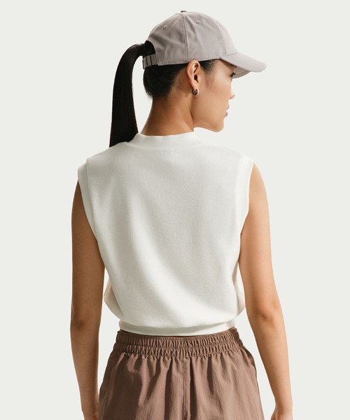 NIKE(ナイキ)の「NIKE W NSW CHLL TRRY TWL TANK IF0574(タンクトップ・メンズ・ホワイト/ネイビー・S/M)」の6枚目の写真