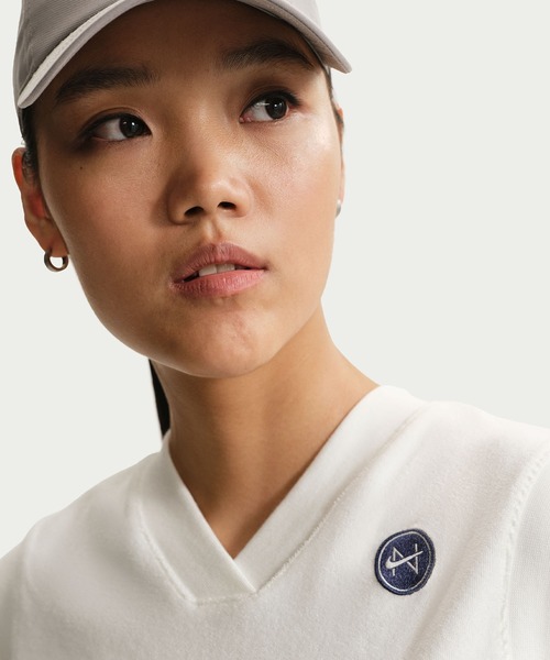 NIKE(ナイキ)の「NIKE W NSW CHLL TRRY TWL TANK IF0574(タンクトップ・メンズ・ホワイト/ネイビー・S/M)」の7枚目の写真