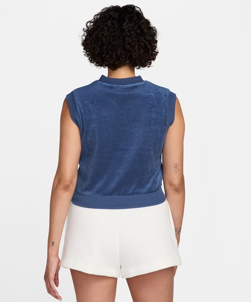 NIKE(ナイキ)の「NIKE W NSW CHLL TRRY TWL TANK IF0574(タンクトップ・メンズ・ホワイト/ネイビー・S/M)」の9枚目の写真