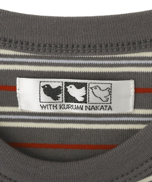 Green Parks(グリーンパークス)の「■WITH KURUMI.N ボーダーTEE(Tシャツ/カットソー・レディース・ブラウン/グレー・FREE)」の11枚目の写真