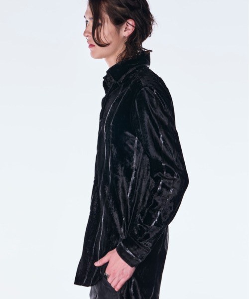 kiryuyrik（キリュウキリュウ）の「kiryuyrik/キリュウキリュウ/TOGE Velvet Shirt（シャツ/ブラウス・メンズ・ブラック/レッド・SMALL/MEDIUM/LARGE）」の8枚目の写真