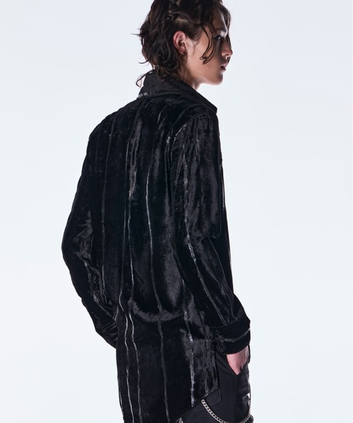 kiryuyrik（キリュウキリュウ）の「kiryuyrik/キリュウキリュウ/TOGE Velvet Shirt（シャツ/ブラウス・メンズ・ブラック/レッド・SMALL/MEDIUM/LARGE）」の6枚目の写真