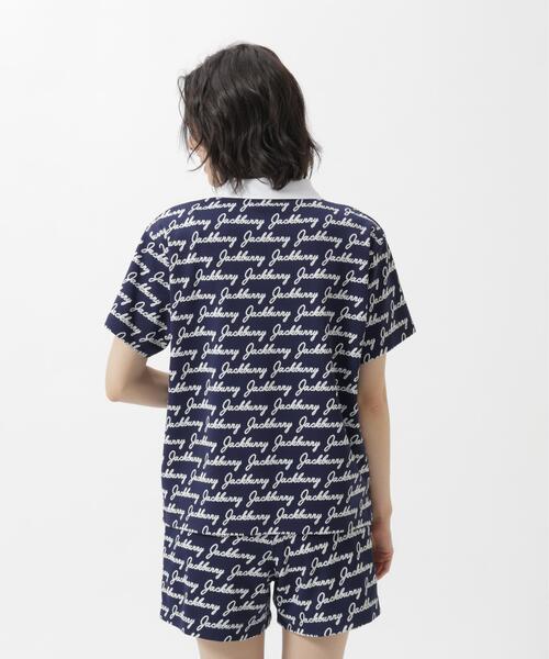 Jack Bunny!!（ジャックバニー）の「【Jack Bunny!!】Pe/Nyロゴジャガード半袖ポロシャツ（ポロシャツ・レディース・グリーン/ネイビー・LARGE/SMALL/MEDIUM）」の6枚目の写真