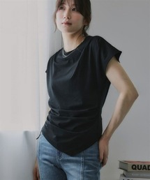 高身長 ドレープデザインTシャツ(トールサイズ)Essenave