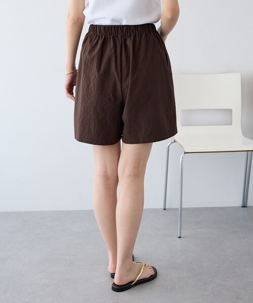 CRAFT STANDARD BOUTIQUE（クラフトスタンダードブティック）の「吸水速乾/UVカット シアサッカーショートパンツ（その他パンツ・レディース・ブラック/ブラウン・FREE）」の6枚目の写真