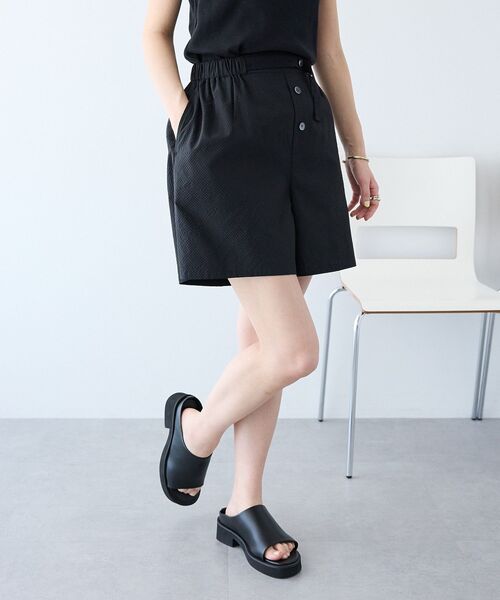 CRAFT STANDARD BOUTIQUE（クラフトスタンダードブティック）の「吸水速乾/UVカット シアサッカーショートパンツ（その他パンツ・レディース・ブラック/ブラウン・FREE）」の10枚目の写真