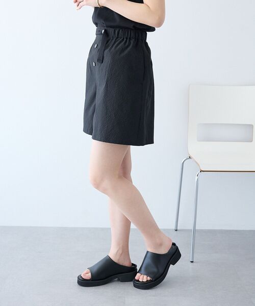 CRAFT STANDARD BOUTIQUE（クラフトスタンダードブティック）の「吸水速乾/UVカット シアサッカーショートパンツ（その他パンツ・レディース・ブラック/ブラウン・FREE）」の11枚目の写真