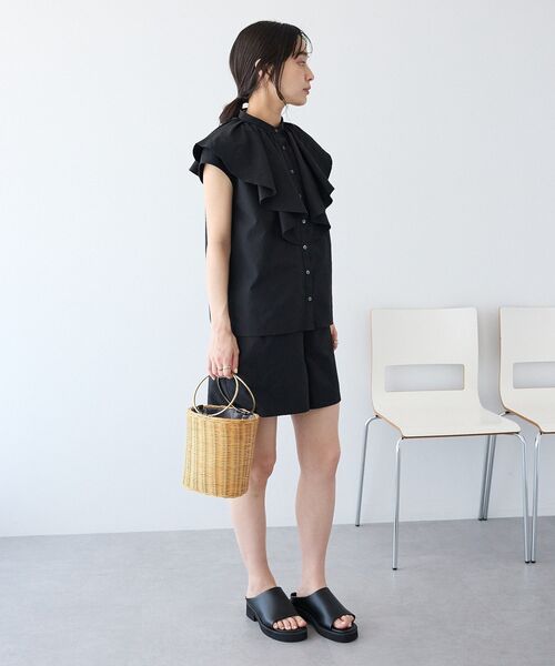 CRAFT STANDARD BOUTIQUE（クラフトスタンダードブティック）の「吸水速乾/UVカット シアサッカーショートパンツ（その他パンツ・レディース・ブラック/ブラウン・FREE）」の15枚目の写真