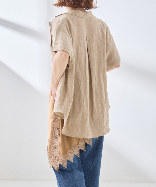 The Loom(ザ ルーム)の「The Loom/ザ ルーム LACE CAMISOLE TOP キャミソール(キャミソール・レディース・ベージュ/ブラック・SMALL)」の13枚目の写真