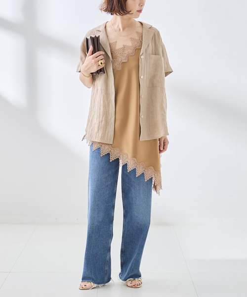 The Loom(ザ ルーム)の「The Loom/ザ ルーム LACE CAMISOLE TOP キャミソール(キャミソール・レディース・ベージュ/ブラック・SMALL)」の14枚目の写真