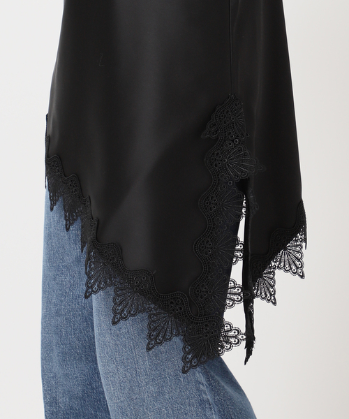 The Loom(ザ ルーム)の「The Loom/ザ ルーム LACE CAMISOLE TOP キャミソール(キャミソール・レディース・ベージュ/ブラック・SMALL)」の9枚目の写真