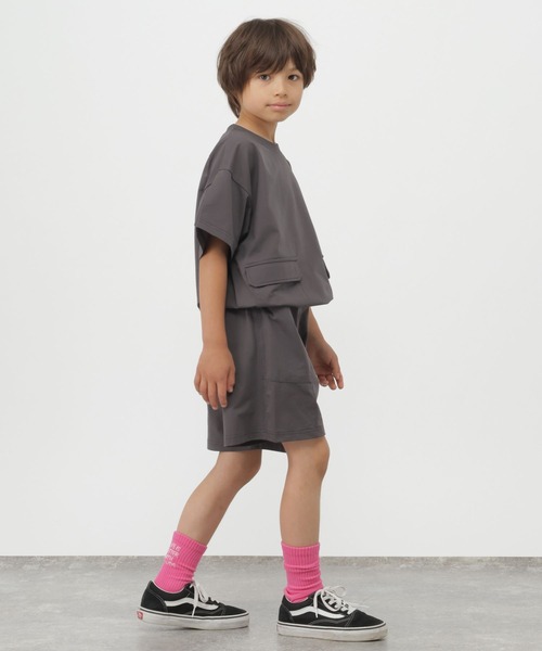 GLOBAL WORK(グローバルワーク)の「ドライメッシュショーツ/876784(その他パンツ・キッズ・ミント/チャコールグレー・130cm/140cm/150cm/160cm)」の3枚目の写真