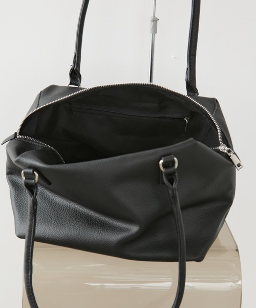 arholiday.standard（エーアールホリデースタンダード）の「soft smooth long handle boston bag / ソフトスムースロングハンドルボストン（ボストンバッグ・レディース・ブラック/ブラウン・FREE）」の16枚目の写真
