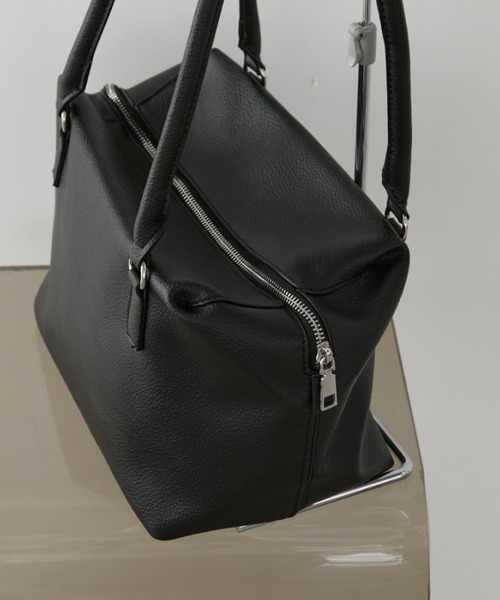 arholiday.standard（エーアールホリデースタンダード）の「soft smooth long handle boston bag / ソフトスムースロングハンドルボストン（ボストンバッグ・レディース・ブラック/ブラウン・FREE）」の14枚目の写真