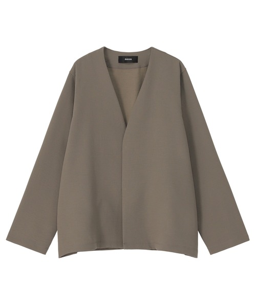 ZUCCa(ズッカ)の「TOUSJOURS(カーディガン/ボレロ・レディース・ベージュ/ネイビー・X-LARGE/M size)」の1枚目の写真