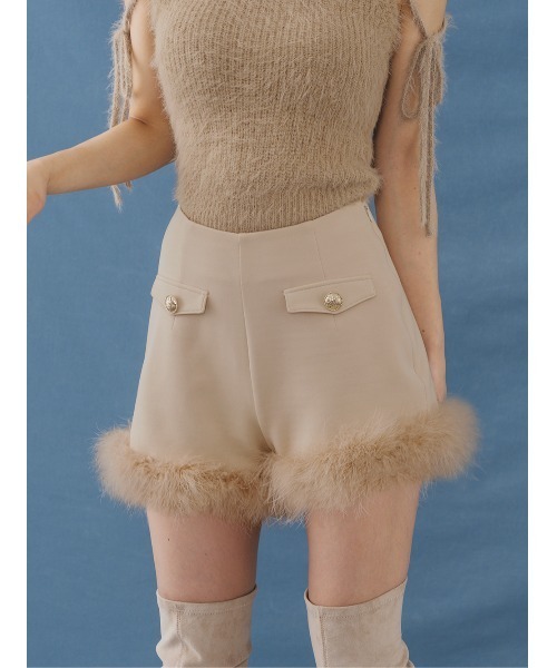 Darich(ダーリッチ)の「ポイントエアリーフェザーショートパンツ(その他パンツ・レディース・ブラック/ピンクベージュ/ベージュ・M/S)」の18枚目の写真