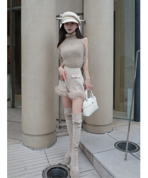Darich(ダーリッチ)の「ポイントエアリーフェザーショートパンツ(その他パンツ・レディース・ブラック/ピンクベージュ/ベージュ・M/S)」の20枚目の写真