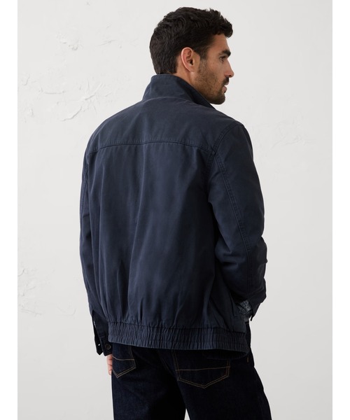 BANANA REPUBLIC FACTORY STORE(バナナリパブリック ファクトリーストア)の「BANANA REPUBLIC FACTORY STORE ピーチドコットンジップジャケット(その他アウター・メンズ・ネイビー/ベージュ・L/XL/M/S)」の3枚目の写真