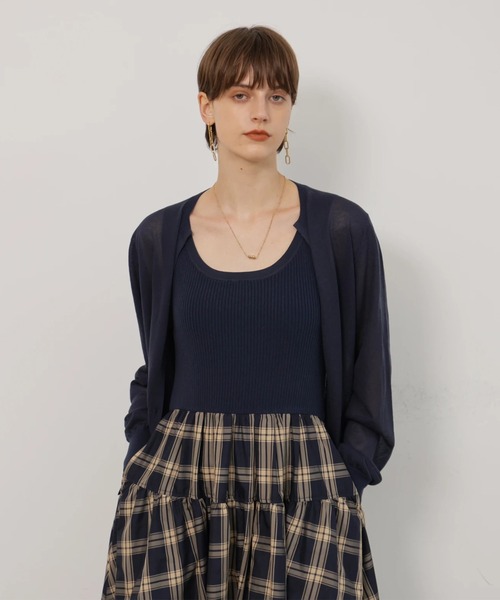 CADUNE(カデュネ)の「ドッキングワンピース(ワンピース・レディース・ネイビー/ホワイト・38/36)」の18枚目の写真