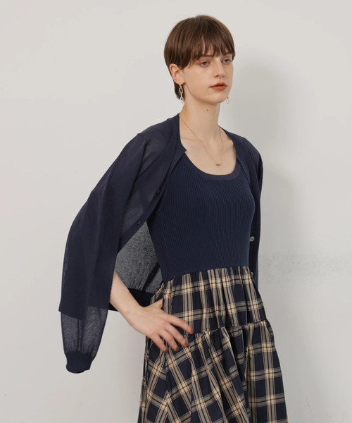 CADUNE(カデュネ)の「ドッキングワンピース(ワンピース・レディース・ネイビー/ホワイト・38/36)」の19枚目の写真