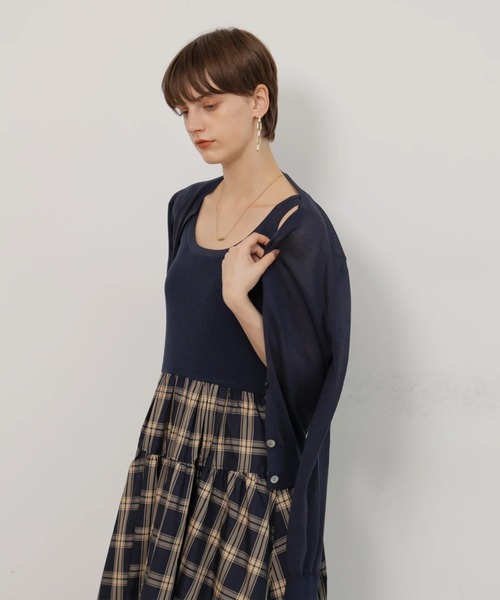CADUNE(カデュネ)の「ドッキングワンピース(ワンピース・レディース・ネイビー/ホワイト・38/36)」の21枚目の写真
