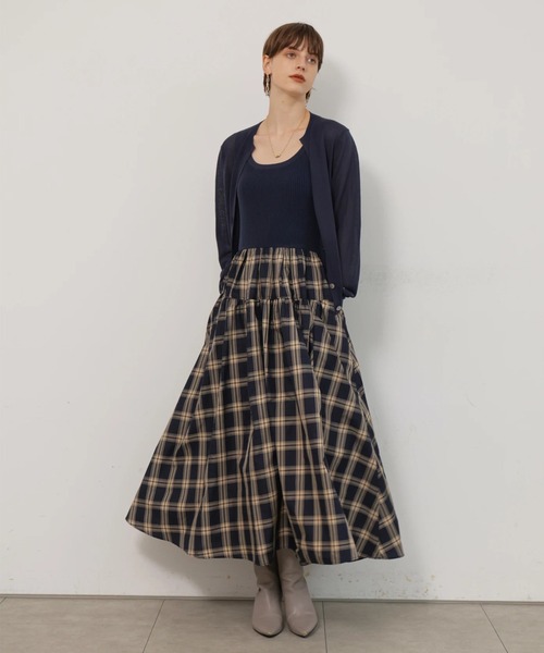 CADUNE(カデュネ)の「ドッキングワンピース(ワンピース・レディース・ネイビー/ホワイト・38/36)」の3枚目の写真