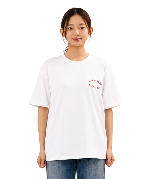 BIGWAVE COLLECTIVE(ビッグウェーブコレクティブ)の「ライフイズグッド 半袖Tシャツ (オフホワイト)(Tシャツ/カットソー・レディース・その他・M/L/XL)」の4枚目の写真