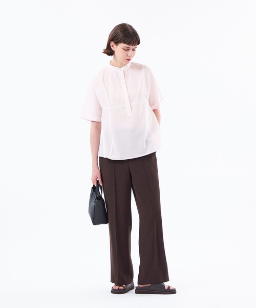 MACKINTOSH PHILOSOPHY(マッキントッシュ フィロソフィー)の「【CRANWELL SHIRTS(クランウェルシャツ)】高密度タイプライター(シャツ/ブラウス・レディース・ピンク系その他2/ブルー/ダークネイビー・36/38)」の4枚目の写真
