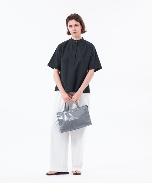 MACKINTOSH PHILOSOPHY(マッキントッシュ フィロソフィー)の「【CRANWELL SHIRTS(クランウェルシャツ)】高密度タイプライター(シャツ/ブラウス・レディース・ピンク系その他2/ブルー/ダークネイビー・36/38)」の6枚目の写真