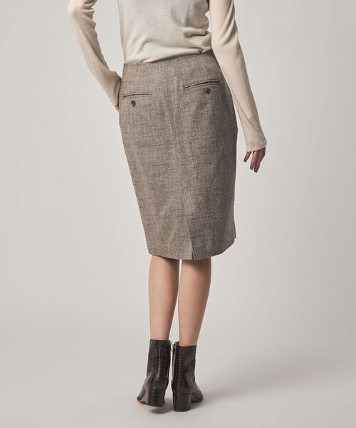 Steven Alan(スティーブンアラン)の「<Steven Alan>ヘリンボーン ツイード ライク ペンシルスカート(スカート・レディース・ベージュ/ネイビー・S/M)」の4枚目の写真