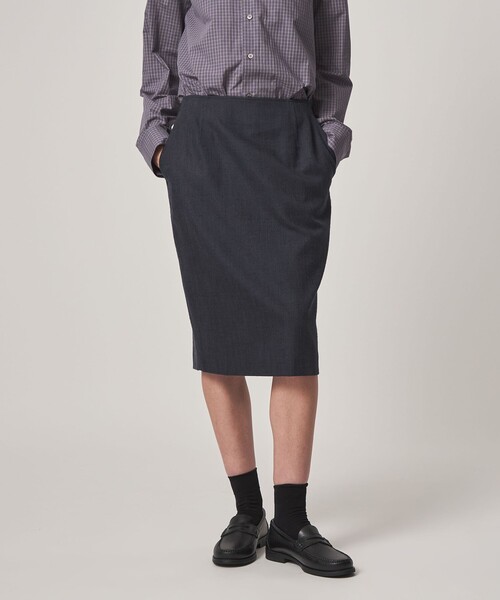 Steven Alan(スティーブンアラン)の「<Steven Alan>ヘリンボーン ツイード ライク ペンシルスカート(スカート・レディース・ベージュ/ネイビー・S/M)」の8枚目の写真
