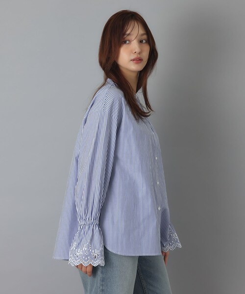 DRESSTERIOR(ドレステリア)の「エンブロイダリーカフスシャツ(シャツ/ブラウス・レディース・ブルー系その他4/オフホワイト・38/36)」の15枚目の写真