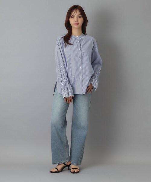 DRESSTERIOR(ドレステリア)の「エンブロイダリーカフスシャツ(シャツ/ブラウス・レディース・ブルー系その他4/オフホワイト・38/36)」の16枚目の写真