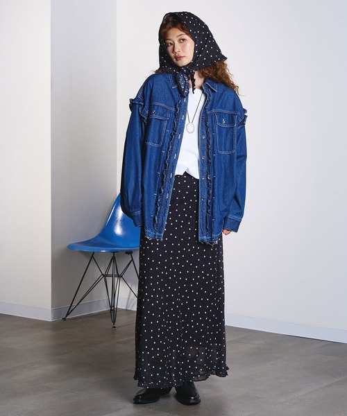 ROSE BUD（ローズバッド）の「PRINTED NARROW SKIRT（スカート・レディース・ベージュ/バーガンディー/ブラック・ONE SIZE）」の9枚目の写真