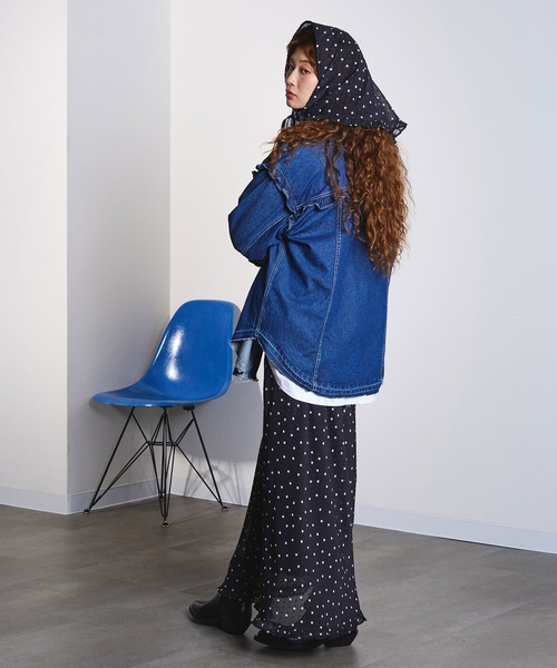 ROSE BUD（ローズバッド）の「PRINTED NARROW SKIRT（スカート・レディース・ベージュ/バーガンディー/ブラック・ONE SIZE）」の10枚目の写真