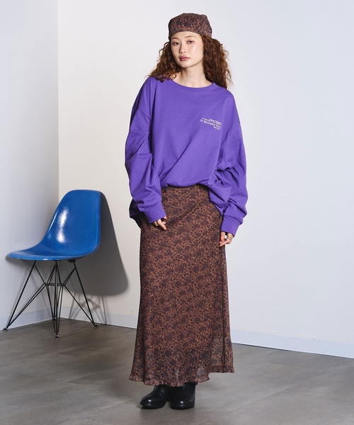 ROSE BUD（ローズバッド）の「PRINTED NARROW SKIRT（スカート・レディース・ベージュ/バーガンディー/ブラック・ONE SIZE）」の22枚目の写真