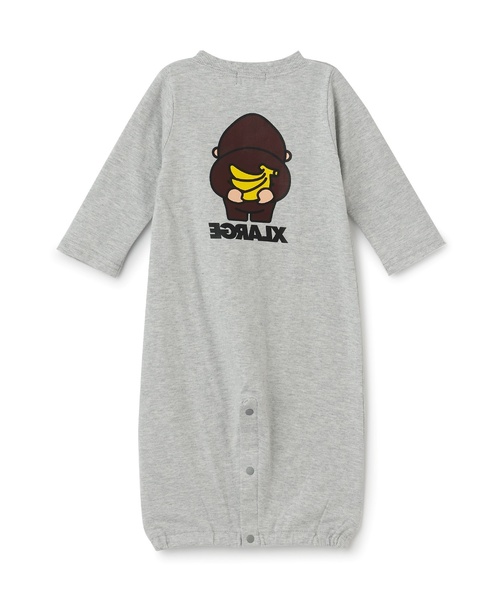 XLARGE KIDS(エクストララージキッズ)の「バックスタイルファニーゴリラ2WAYオール(ロンパース・キッズ・イエロー/トップグレー/ブラック・50-70cm)」の7枚目の写真