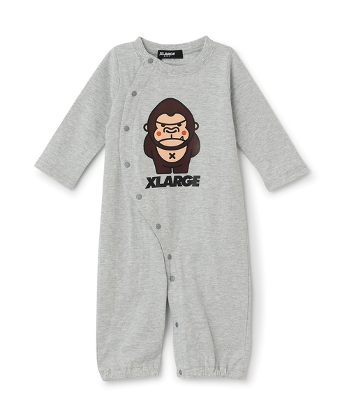 XLARGE KIDS(エクストララージキッズ)の「バックスタイルファニーゴリラ2WAYオール(ロンパース・キッズ・イエロー/トップグレー/ブラック・50-70cm)」の8枚目の写真