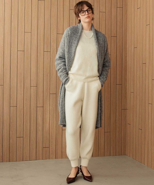 ELFRANK(エルフランク)の「【2026AW】ショールカラーロングニットカーディガン(カーディガン/ボレロ・レディース・ブラック/ベージュ/グレー・FREE)」の22枚目の写真