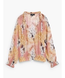 Abstract watercolor textile blouse / アブストラクトウォーターカラーテキスタイルブラウス
