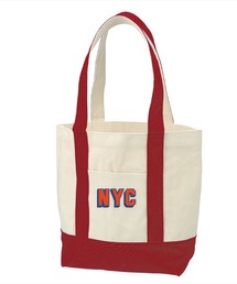Ol' Basics（オール・ベーシックス） バイカラートートバッグ キャンバス NYC ニューヨーク ロゴ プリント 鞄 BAG アメカジ メンズ レディース ユニセックス