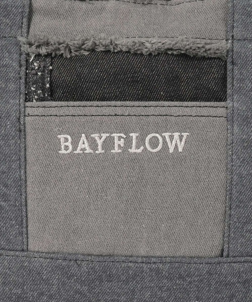 BAYFLOW（ベイフロー）の「[500mlペットボトル収納可]Sサイズデニム切替ロゴトート（トートバッグ・レディース・ブルー/ブラック・FREE）」の15枚目の写真