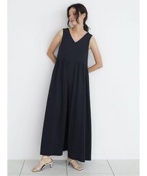 Gathered wide overalls