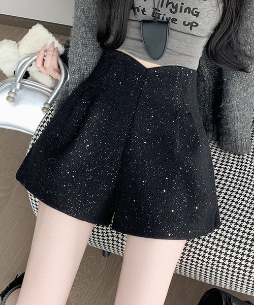GLAMOROUS JANE（グラマラスジェーン）の「ハイウエストラメショートパンツ（その他パンツ・レディース・グレー/ブラック・M/L）」の7枚目の写真